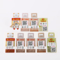 Factory customized rectangle verification label  security PET anti-counterfeit sticker